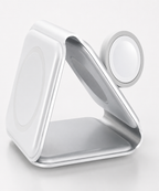 3-in-1 Foldable Magnetic Wireless Charging Station — 15W Fast Charging for Phone, Watch & Earbuds