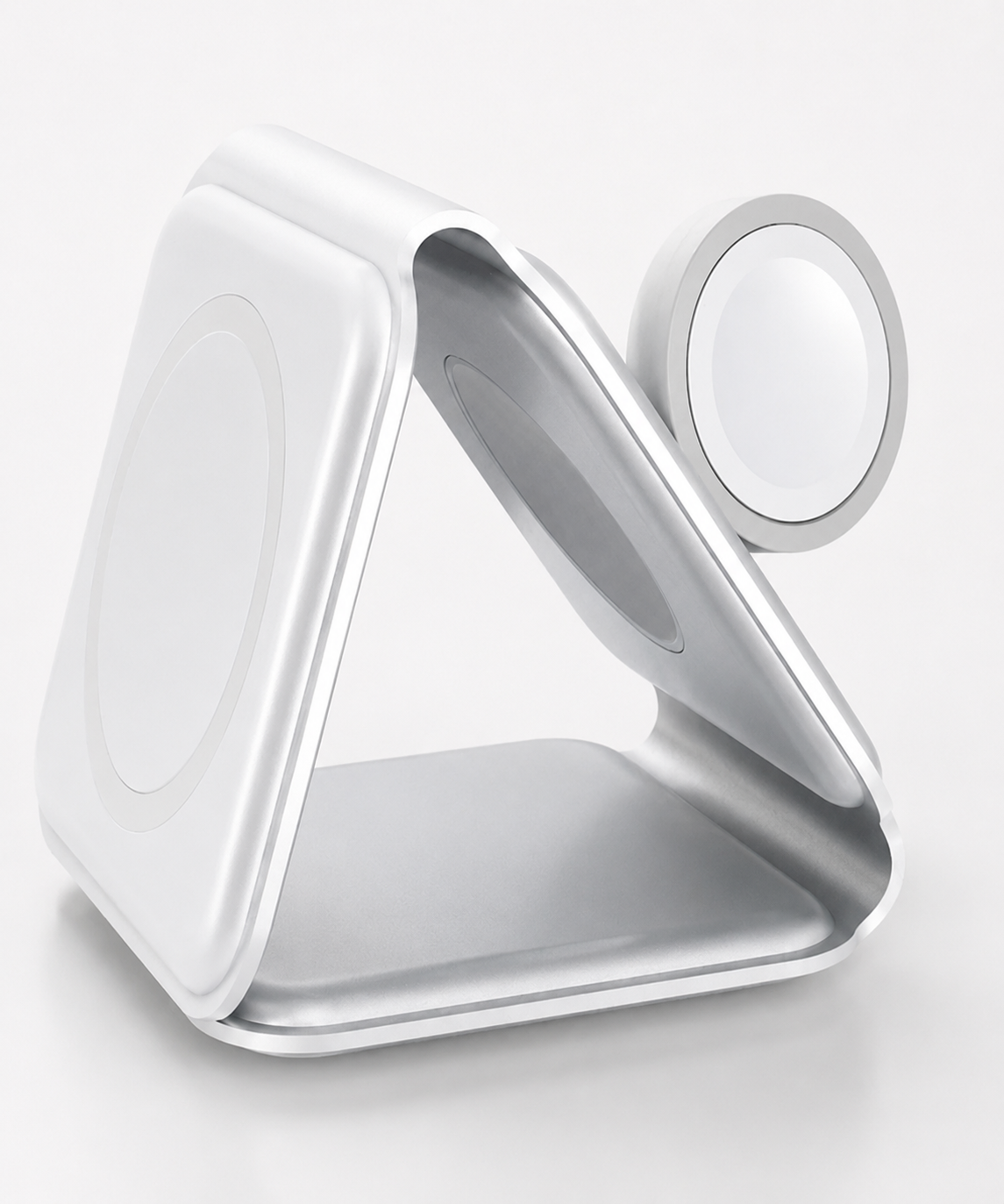 3-in-1 Foldable Magnetic Wireless Charging Station — 15W Fast Charging for Phone, Watch & Earbuds