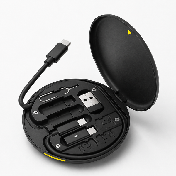 5-in-1 Multi-Functional Charging Cable Kit — Compact Pocket Case, 60W Fast Charging