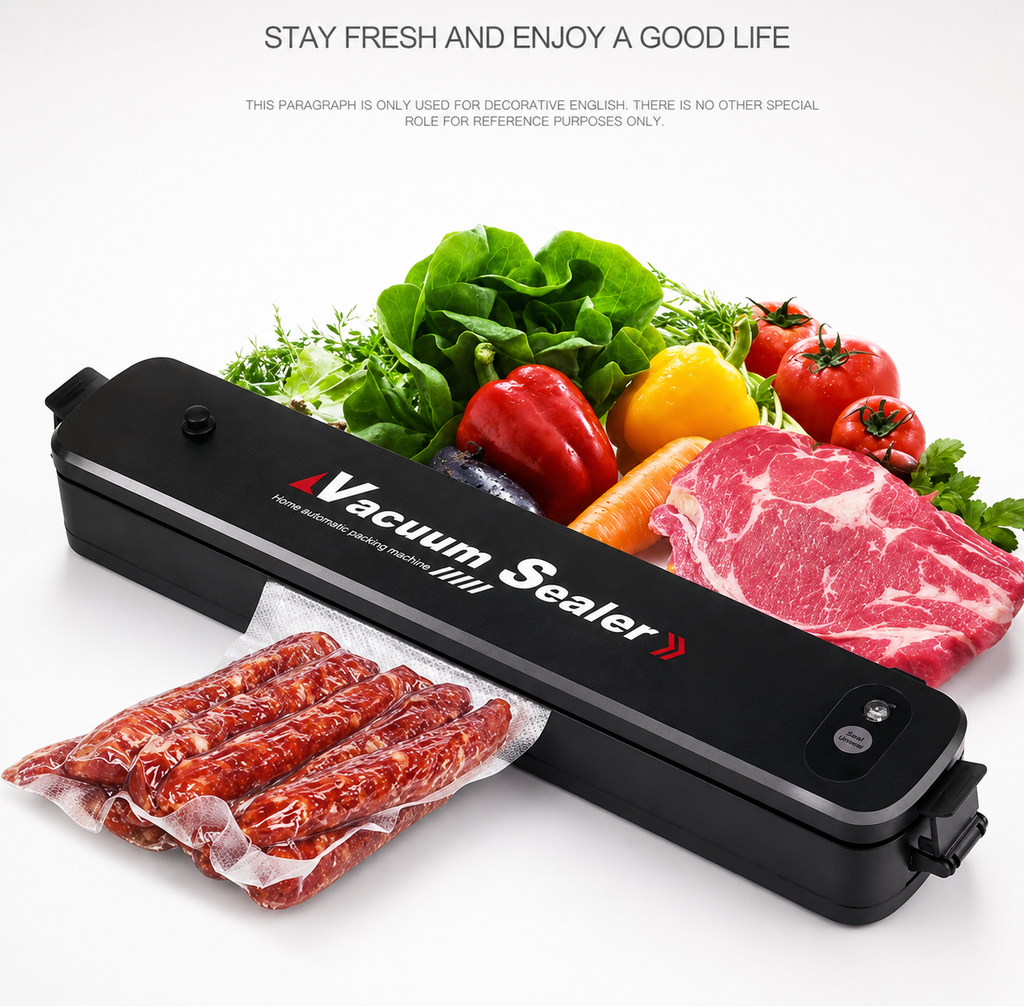 Automatic Vacuum Food Sealer Machine — Dual Sealing Modes, 5 Bags Included, Keeps Food Fresh Longer