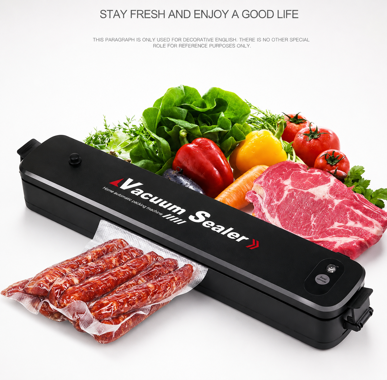 Automatic Vacuum Food Sealer Machine — Dual Sealing Modes, 5 Bags Included, Keeps Food Fresh Longer