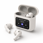 Smart Display Wireless Earbuds — ANC + ENC Noise Cancellation, Touch Control