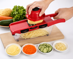 10-in-1 Mandoline Slicer & Vegetable Cutter — Stainless Steel Blades with Peeler, Grater & Storage Container