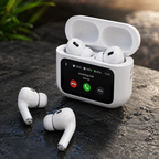 Smart Display Wireless Earbuds — ANC + ENC Noise Cancellation, Touch Control